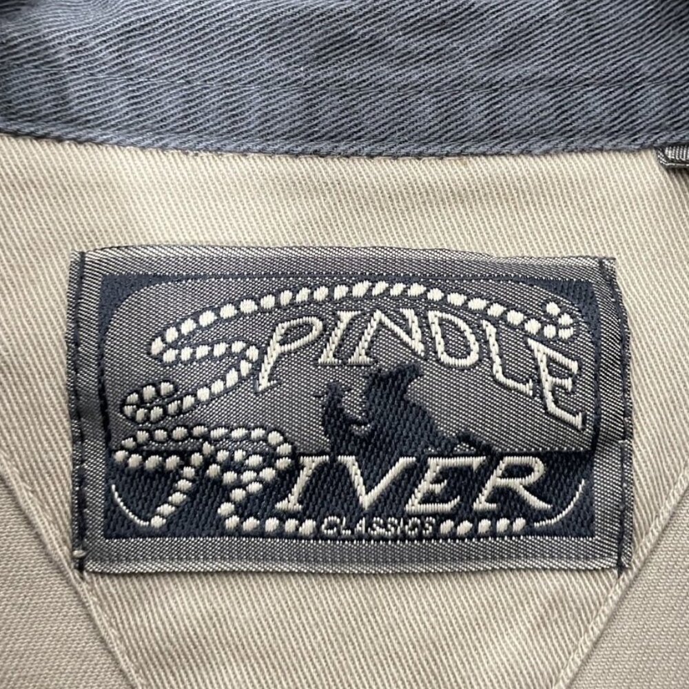 Vintage Spindle River Western Shirt Men's Size Large Aztec Button Up Blue Beige - Picture 5 of 13